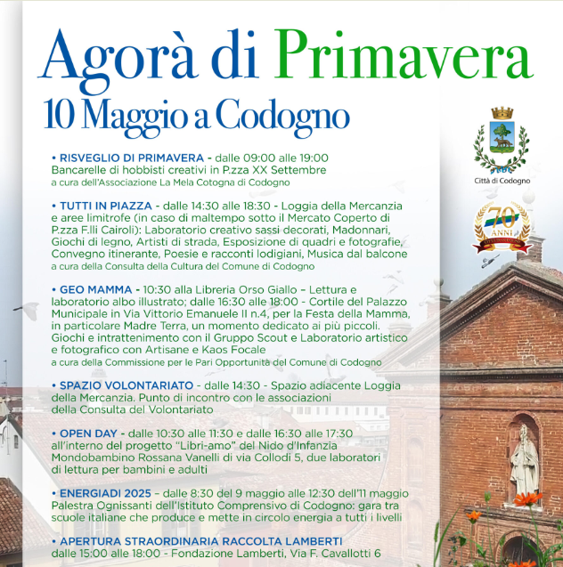 Agorà di Primavera: arte, giochi, musica, cultura e solidarietà per tutta la città